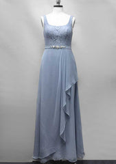 Sheath/Column Long/Floor-Length Chiffon Mother of the Bride Dress with Lace Ruffles