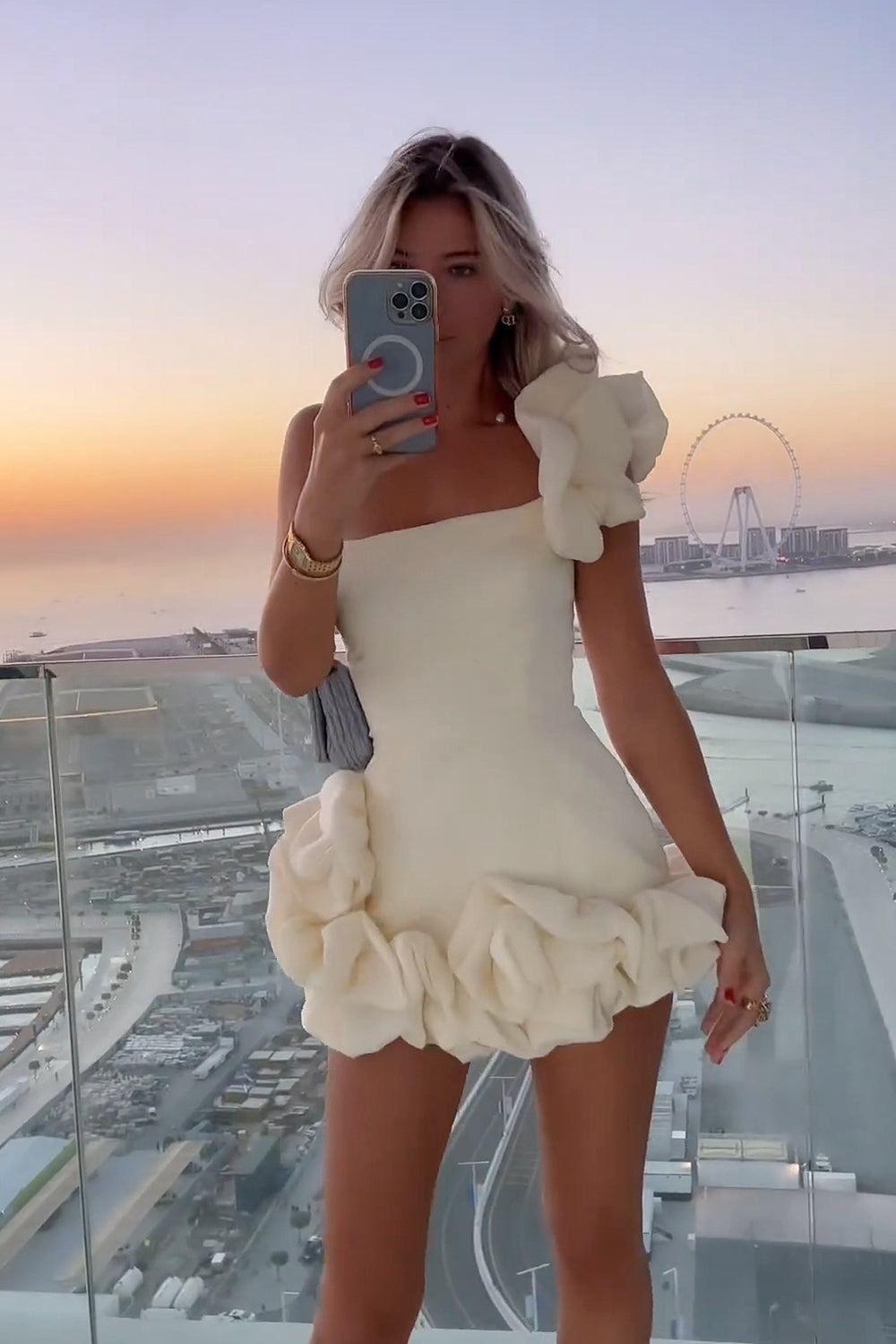 White Strapless Bodycon Homecoming Dress With Ruffles
